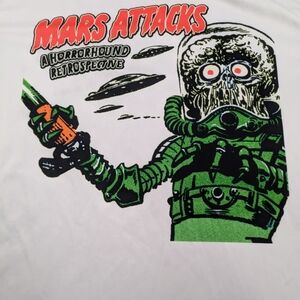 Mars Attacks Graphic T-Shirt Tim Burton's Sci-fi B Movie Opus Medium